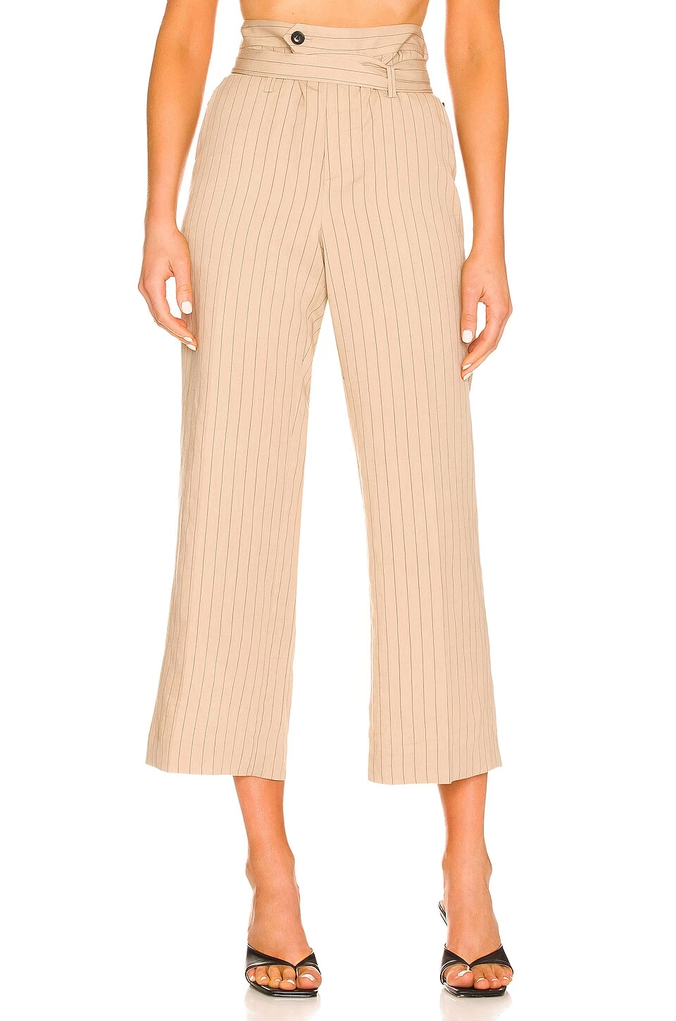 Artie Wrap Pant Khaki Pinstripe 3 Artie Wrap Pant Khaki Pinstripe