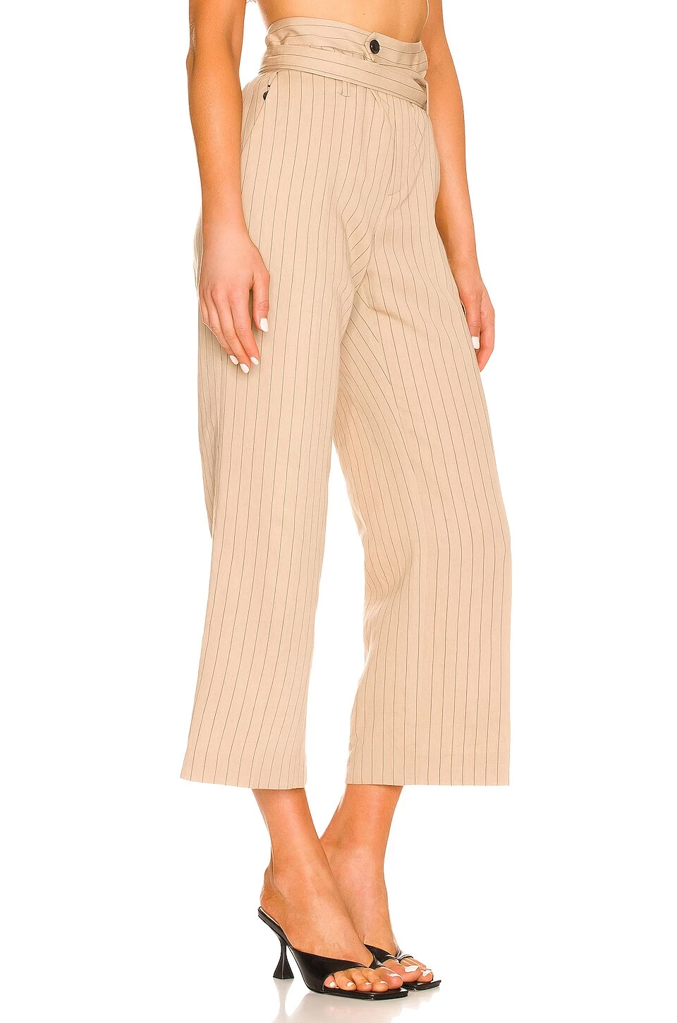 Artie Wrap Pant Khaki Pinstripe 4 Artie Wrap Pant Khaki Pinstripe - Image 2