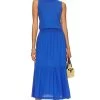 Barrett 90s Midi Dress Blue Bottle