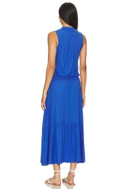 Barrett 90s Midi Dress Blue Bottle -Fashion Women's Clothing Store NATI WD222 V3