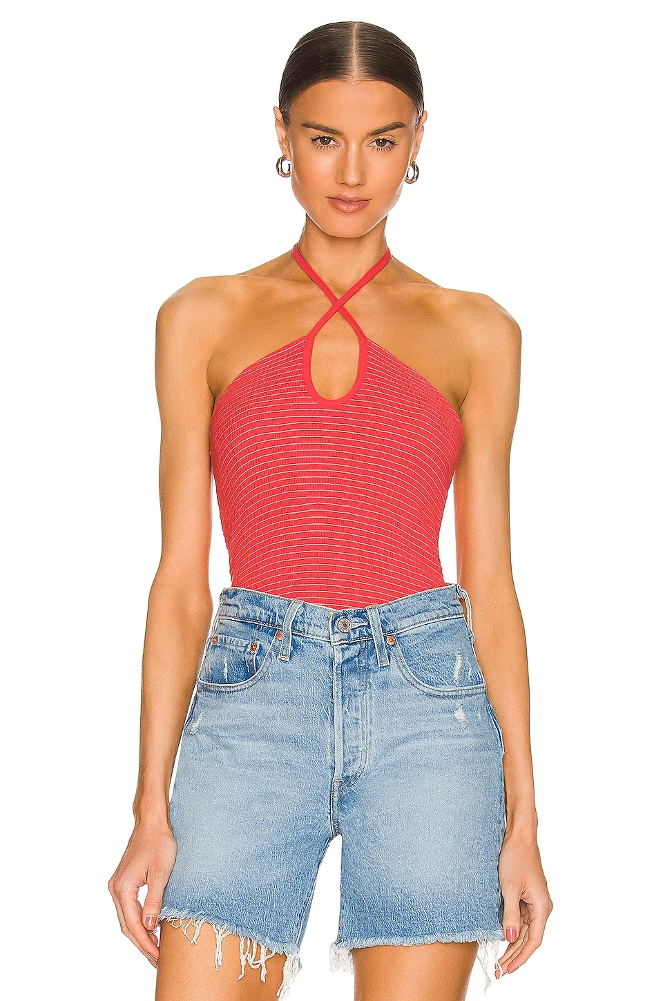 Kitty Smocked Halter Candy Apple 3 Kitty Smocked Halter Candy Apple