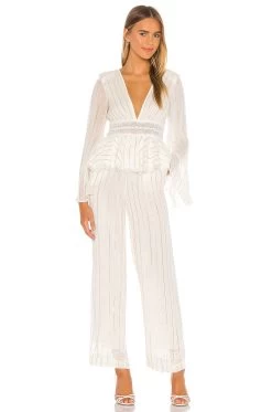 Tyde Jumpsuit White Stripe