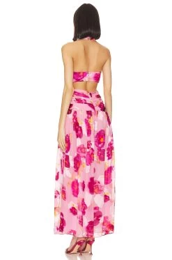 Nyomi Gown Pink Floral 7 Nyomi Gown Pink Floral -Fashion Women's Clothing Store NBDR WD2954 V3