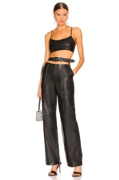 Linda Leather Pant Black 9 Linda Leather Pant Black -Fashion Women's Clothing Store NBDR WP160 V4