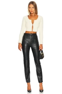 Mari Leather Pant Black 9 Mari Leather Pant Black -Fashion Women's Clothing Store NBDR WP181 V4