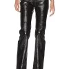 Mid Rise Leather Pant Black 2 Mid Rise Leather Pant Black -Fashion Women's Clothing Store NBDR WP188 V1