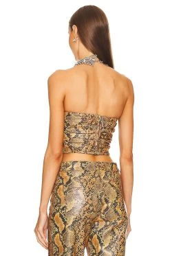 Tati Leather Top Brown 10 Tati Leather Top Brown -Fashion Women's Clothing Store NBDR WS776 V3