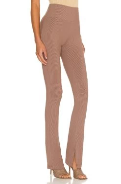 Delia Rib High Waist Legging Cigar -Fashion Women's Clothing Store NHOX WP25 V2
