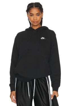 Nike NSW Club Hoodie Black & White