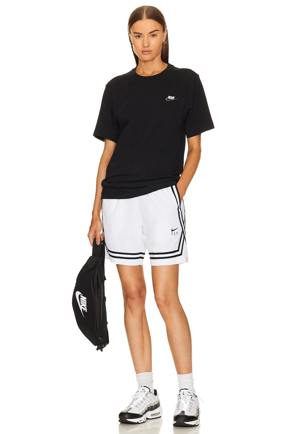 Nike Club Tee Black, White, & Dark Grey 6 Nike Club Tee Black, White, & Dark Grey - Image 4