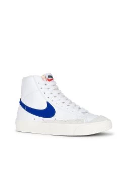 Nike Blazer Mid '77 Vintage Sneaker White, Game Royal, Sail, & Black -Fashion Women's Clothing Store NIKR WZ876 V2