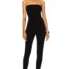 Norma Kamali Strapless Catsuit With Footie Black 1 Norma Kamali Strapless Catsuit With Footie Black -Fashion Women's Clothing Store NKAM WC131 V1