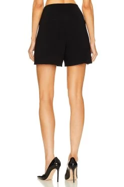 Norma Kamali Elephant Pleat Short Black 8 Norma Kamali Elephant Pleat Short Black -Fashion Women's Clothing Store NKAM WF12 V3