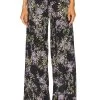 Norma Kamali Bias Elephant Pant Lavender Floral -Fashion Women's Clothing Store NKAM WP168 V1