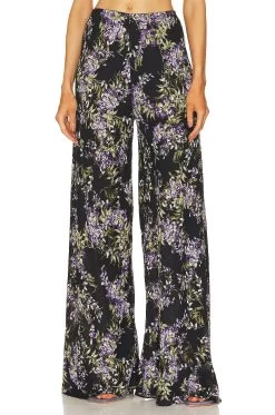 Norma Kamali Bias Elephant Pant Lavender Floral