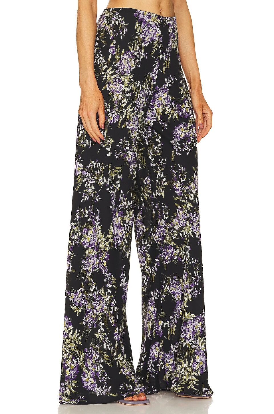 Norma Kamali Bias Elephant Pant Lavender Floral 4 Norma Kamali Bias Elephant Pant Lavender Floral - Image 2