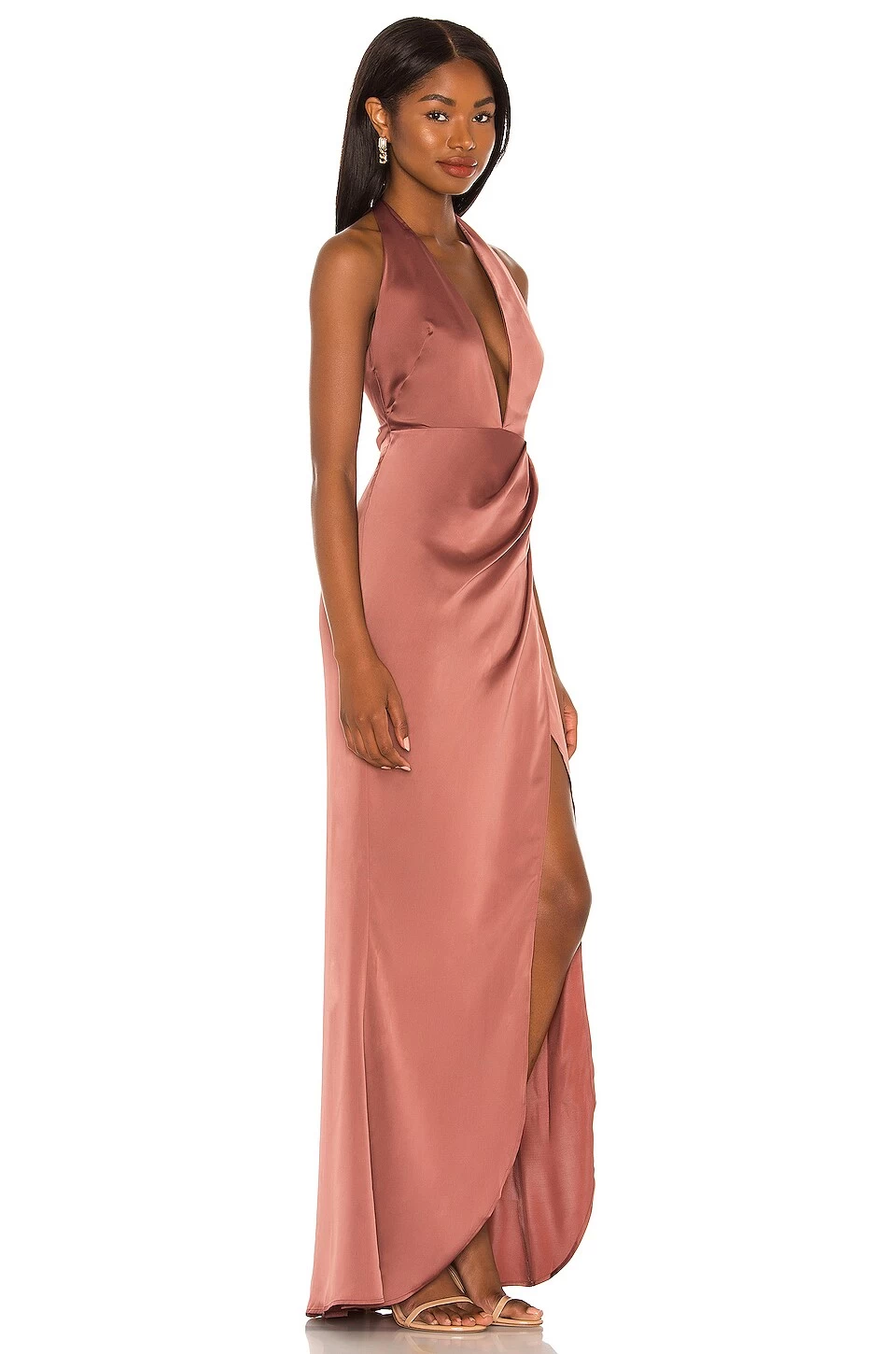 Stella Plunge Gown Mocha 4 Stella Plunge Gown Mocha - Image 2