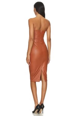 Leona Strapless Midi Tan 7 Leona Strapless Midi Tan -Fashion Women's Clothing Store NKIE WD630 V3