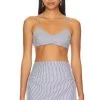 Christa Bralette Blue Stripe 2 Christa Bralette Blue Stripe -Fashion Women's Clothing Store NOCH WS112 V1