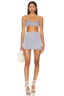 Christa Bralette Blue Stripe -Fashion Women's Clothing Store NOCH WS112 V4