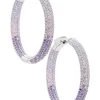Tire Hoop Purple Ombre & White Rhodium 2 Tire Hoop Purple Ombre & White Rhodium -Fashion Women's Clothing Store NREY WL12 V1
