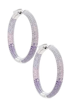 Tire Hoop Purple Ombre & White Rhodium