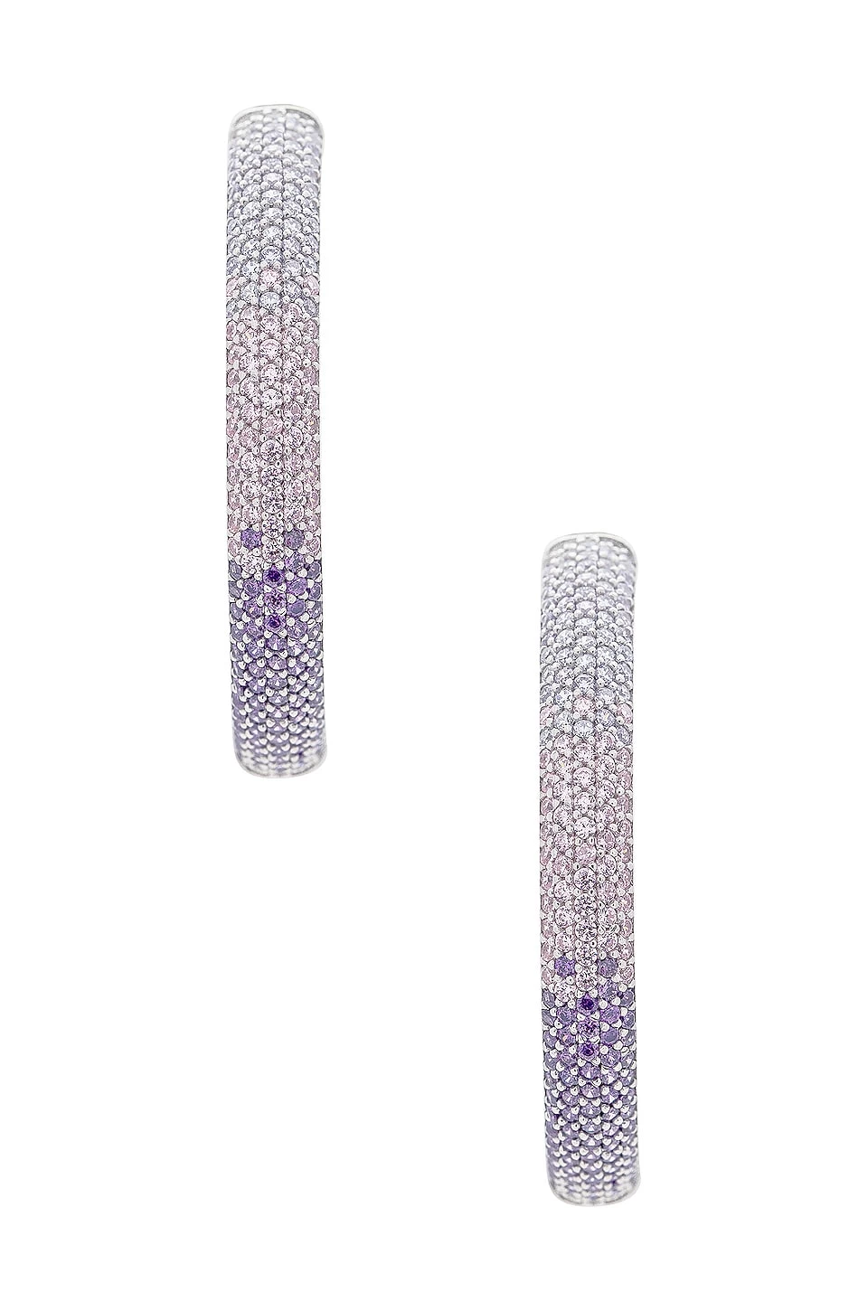 Tire Hoop Purple Ombre & White Rhodium 4 Tire Hoop Purple Ombre & White Rhodium - Image 2
