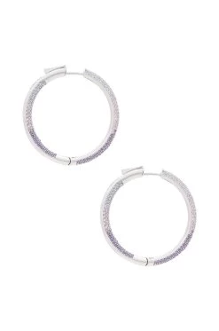Tire Hoop Purple Ombre & White Rhodium 8 Tire Hoop Purple Ombre & White Rhodium -Fashion Women's Clothing Store NREY WL12 V3