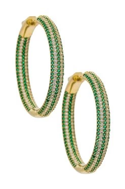 Tire Hoop Emerald, White Stripe, & Gold