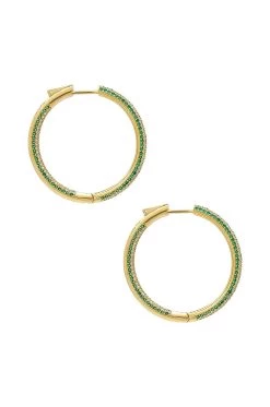 Tire Hoop Emerald, White Stripe, & Gold -Fashion Women's Clothing Store NREY WL7 V3