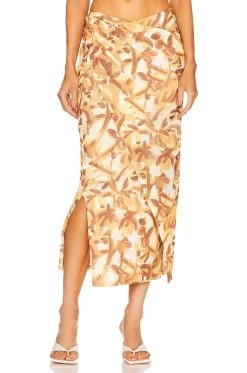 Nanushka Taina Skirt Botanic Aquarelle