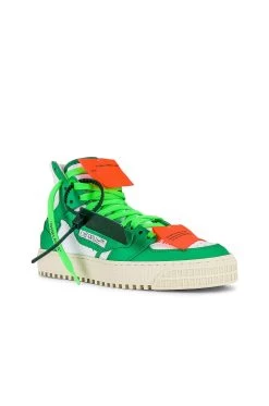 Off-White 3.0 OFF COURT 스니커즈 White & Green -Fashion Women's Clothing Store OFFR WZ113 V2