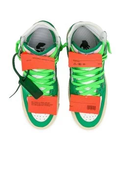 Off-White 3.0 OFF COURT 스니커즈 White & Green -Fashion Women's Clothing Store OFFR WZ113 V4
