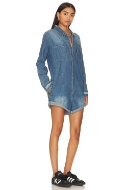 One Teaspoon Prophecy Romper Bay Blue 8 One Teaspoon Prophecy Romper Bay Blue -Fashion Women's Clothing Store ONET WR74 V3