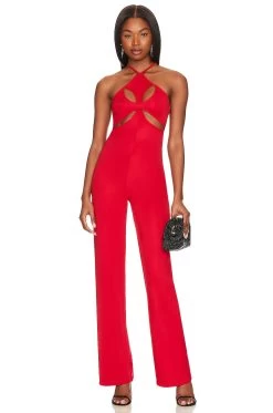 OW Collection Fleur Jumpsuit Red -Fashion Women's Clothing Store OWIR WC2 V1 1
