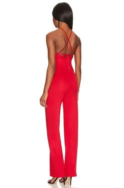 OW Collection Fleur Jumpsuit Red -Fashion Women's Clothing Store OWIR WC2 V3