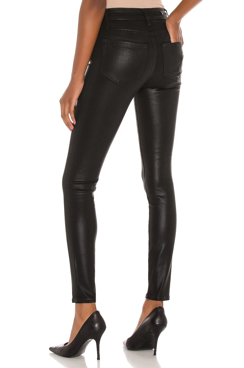 Paige Hoxton Ultra Skinny With Exposed Buttonfly Black Fog Luxe Coating 5 Paige Hoxton Ultra Skinny With Exposed Buttonfly Black Fog Luxe Coating - Image 3