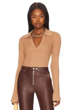 Paige Catarina Sweater Deep Camel