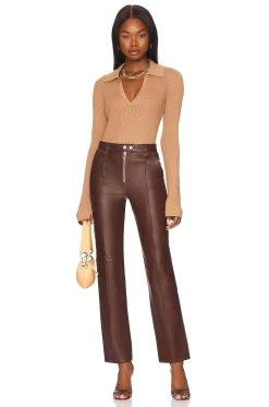 Paige Catarina Sweater Deep Camel -Fashion Women's Clothing Store PAIG WK55 V4