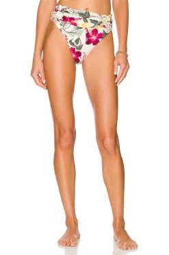 Hibiscus Cheeky Bikini Bottom Vanilla
