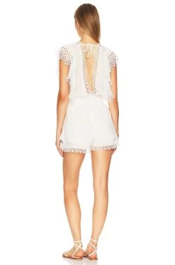 Raja Romper White 7 Raja Romper White -Fashion Women's Clothing Store PEXR WR1 V3