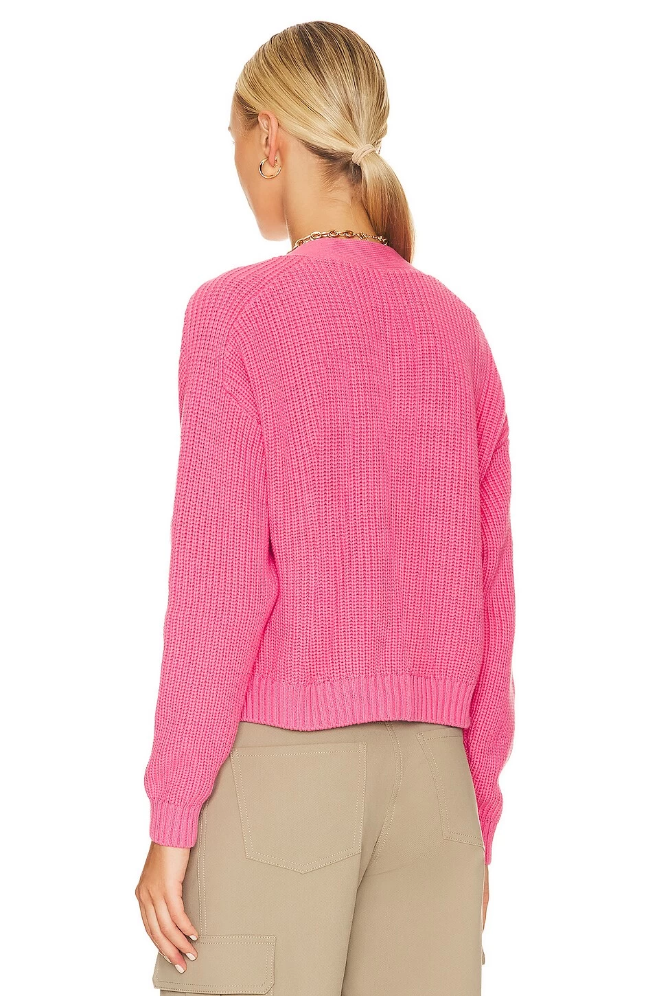 Harper Cardigan Bright Pink 5 Harper Cardigan Bright Pink - Image 3