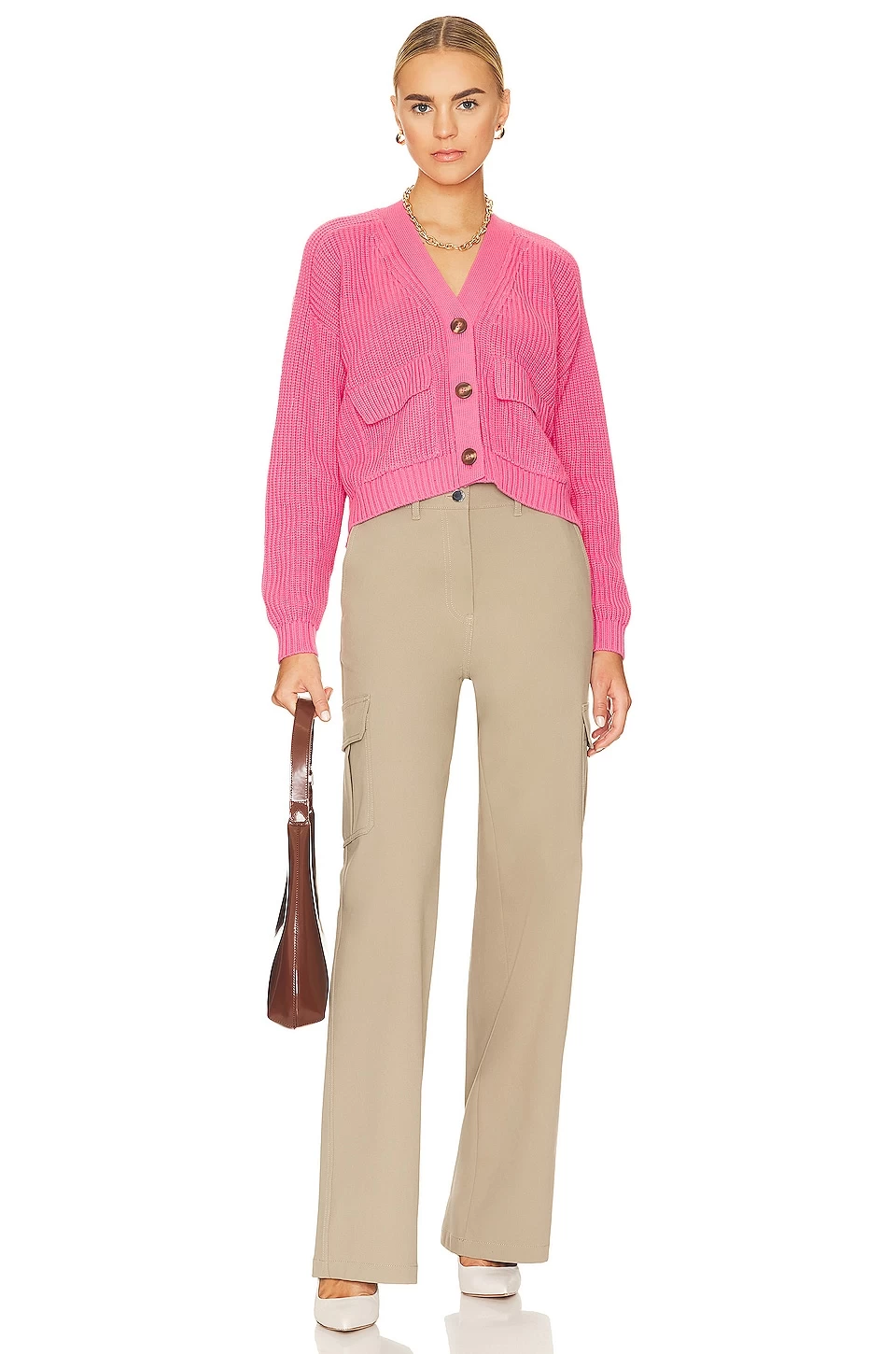 Harper Cardigan Bright Pink 6 Harper Cardigan Bright Pink - Image 4