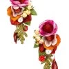 Floral Drop Earrings Red 2 Floral Drop Earrings Red -Fashion Women's Clothing Store RAJK WL101 V1
