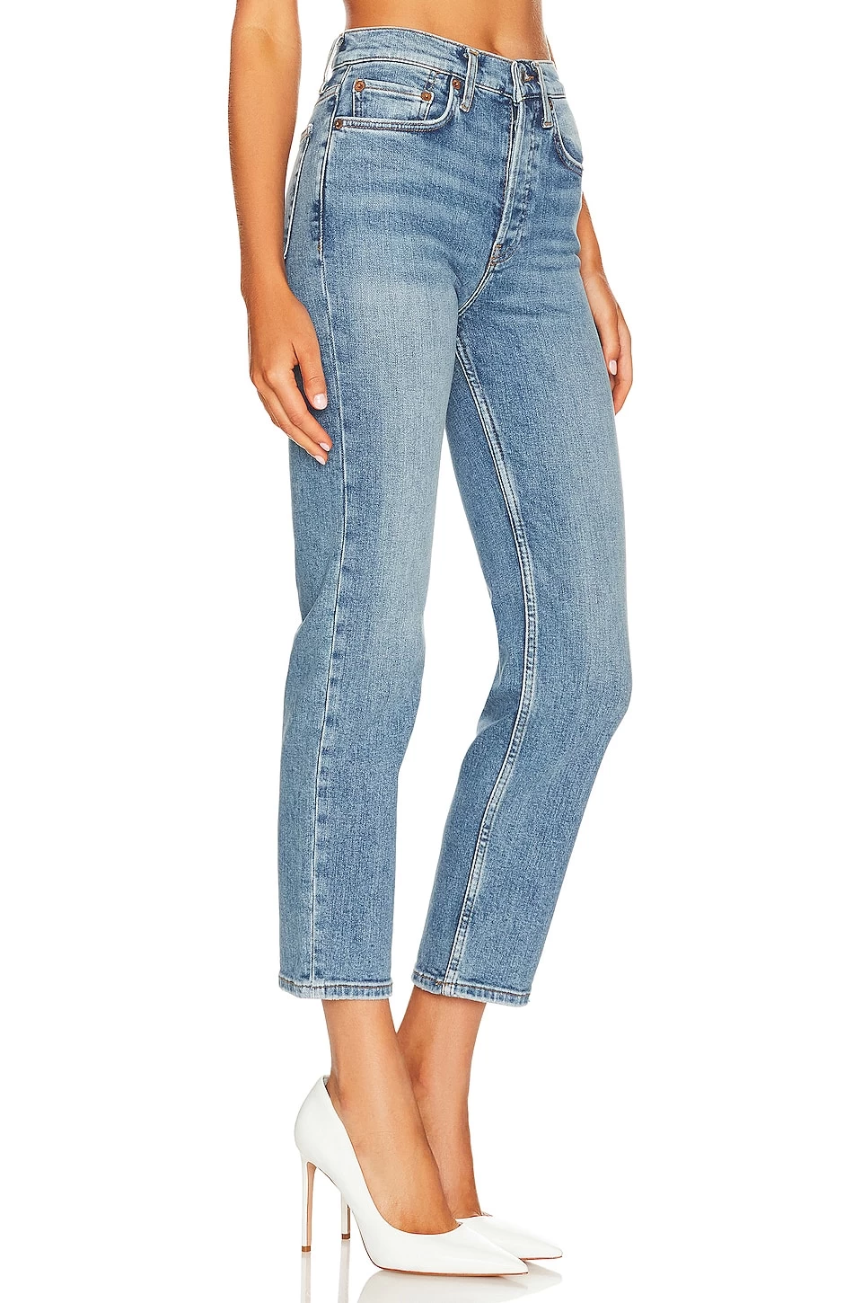 RE/DONE Originals 70's Stove Pipe Classic Faded Blue 4 RE/DONE Originals 70's Stove Pipe Classic Faded Blue - Image 2