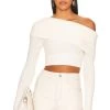 Lindsay Off Shoulder Sweater Ivory -Fashion Women's Clothing Store REMX WK3 V1