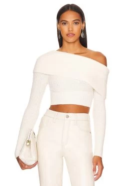 Lindsay Off Shoulder Sweater Ivory