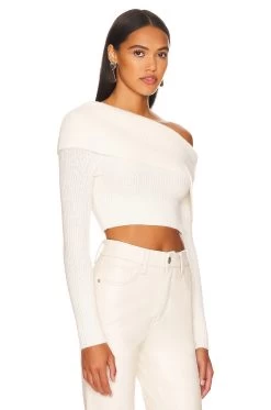 Lindsay Off Shoulder Sweater Ivory -Fashion Women's Clothing Store REMX WK3 V5