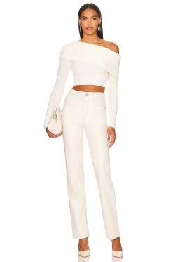 Lindsay Off Shoulder Sweater Ivory -Fashion Women's Clothing Store REMX WK3 V7