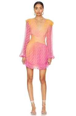 Evie Cinched Mini Dress Rainbow